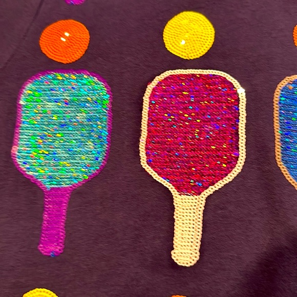 PICKLE BALL NWOT SWEATSHIRT VERY FLASHY SIZE M - Picture 4 of 13